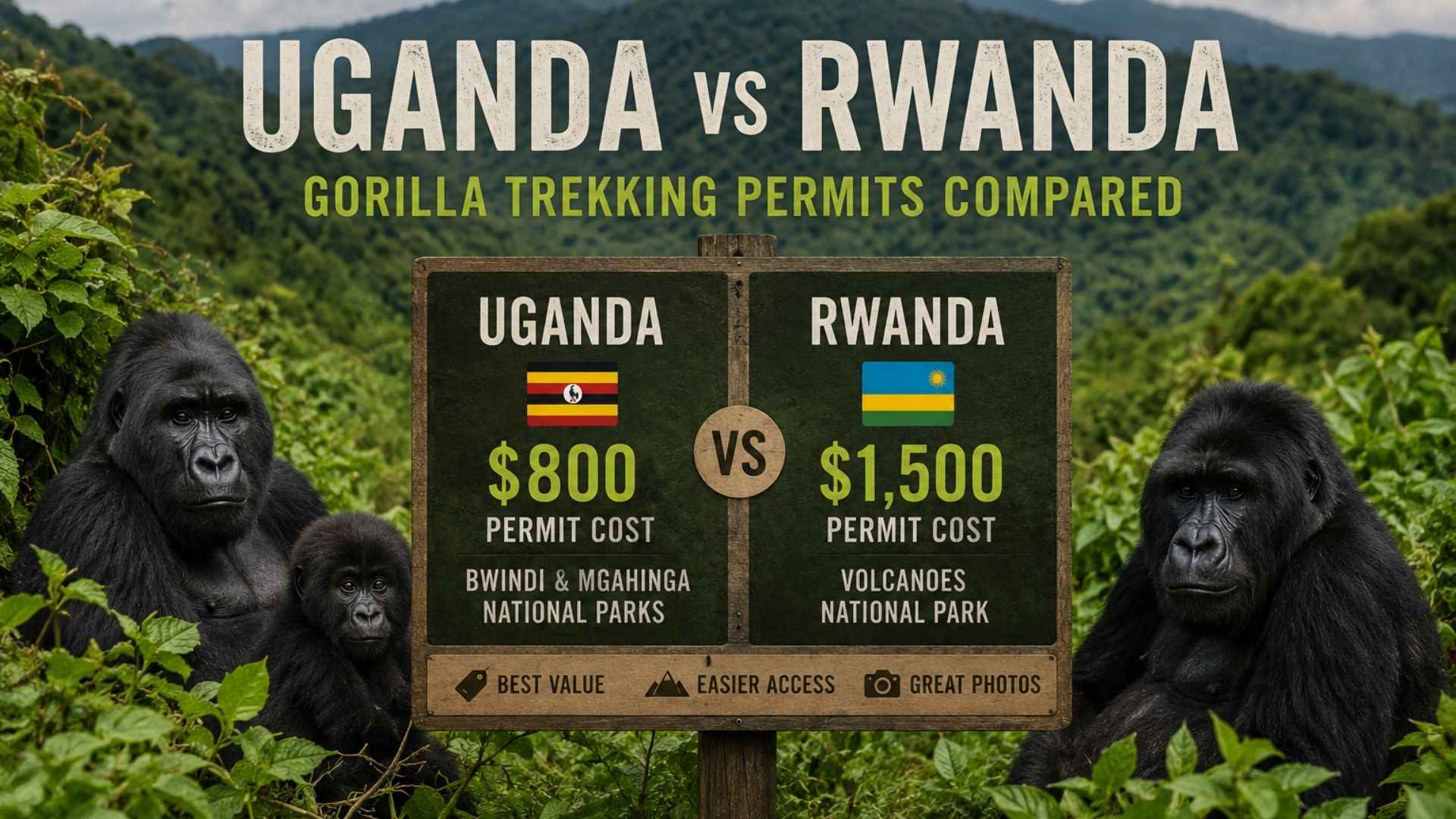 Gorilla Trekking Permits Uganda vs Rwanda, Cost, Rules & How to Book