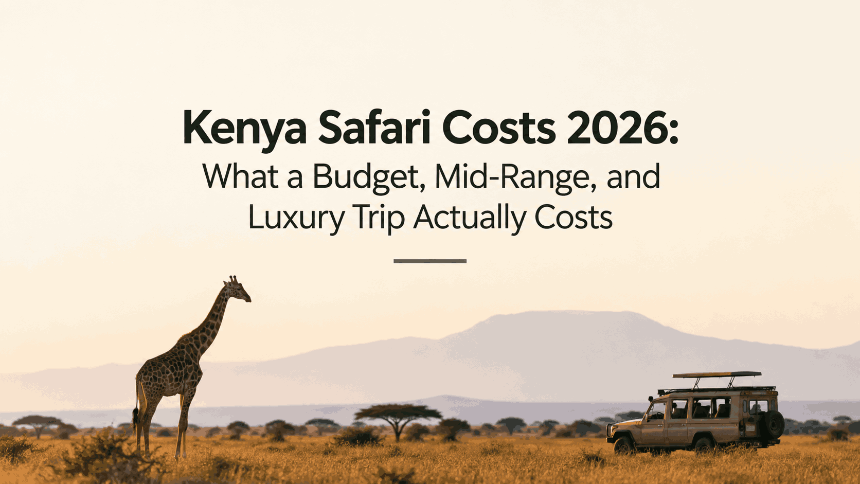 Kenya Safari Costs 2026: What a Budget, Mid-Range, & Luxury Trip Actually Costs