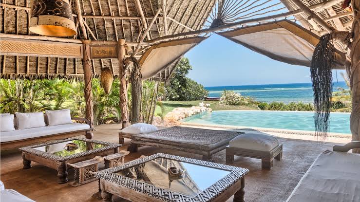 Diani Beach on the Indian Ocean at the end of a Kenya safari
